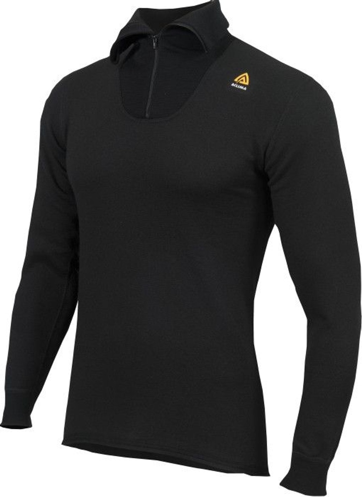 productImage: Aclima Hotwool 230 Polo Zip Unisex Jet Black
