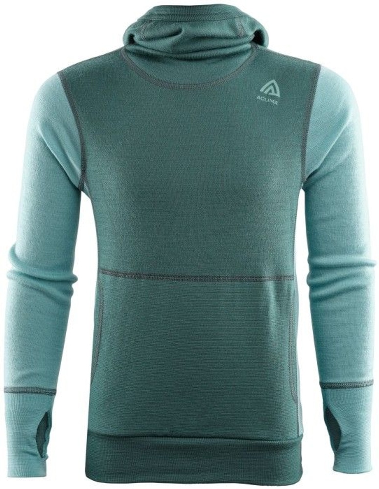 productImage: Aclima Kids WarmWool Hood Sweater North Atlantic / Reef Waters