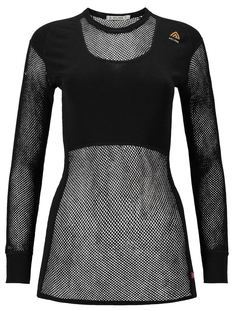 productImage: Aclima WoolNet Crewneck Shirt Woman Jet Black
