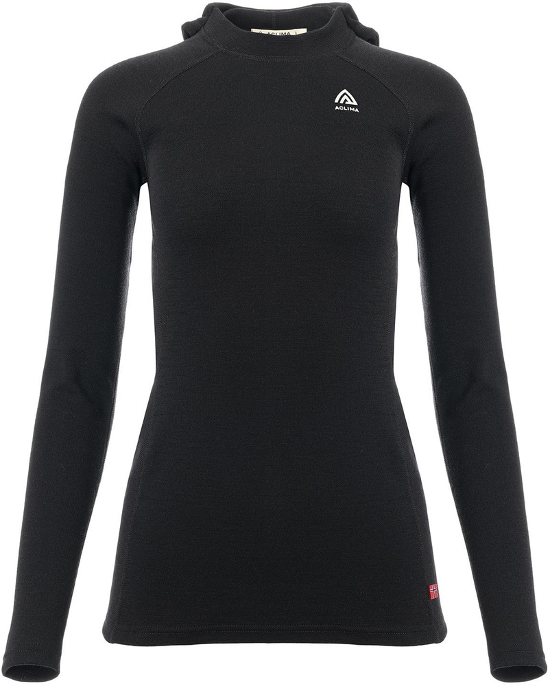 productImage: Aclima WarmWool Hoodsweater V2 Woman Jet Black
