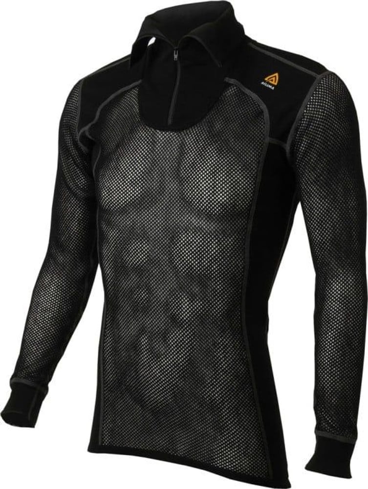productImage: Aclima WoolNet Polo Shirt with Zip Man Jet Black