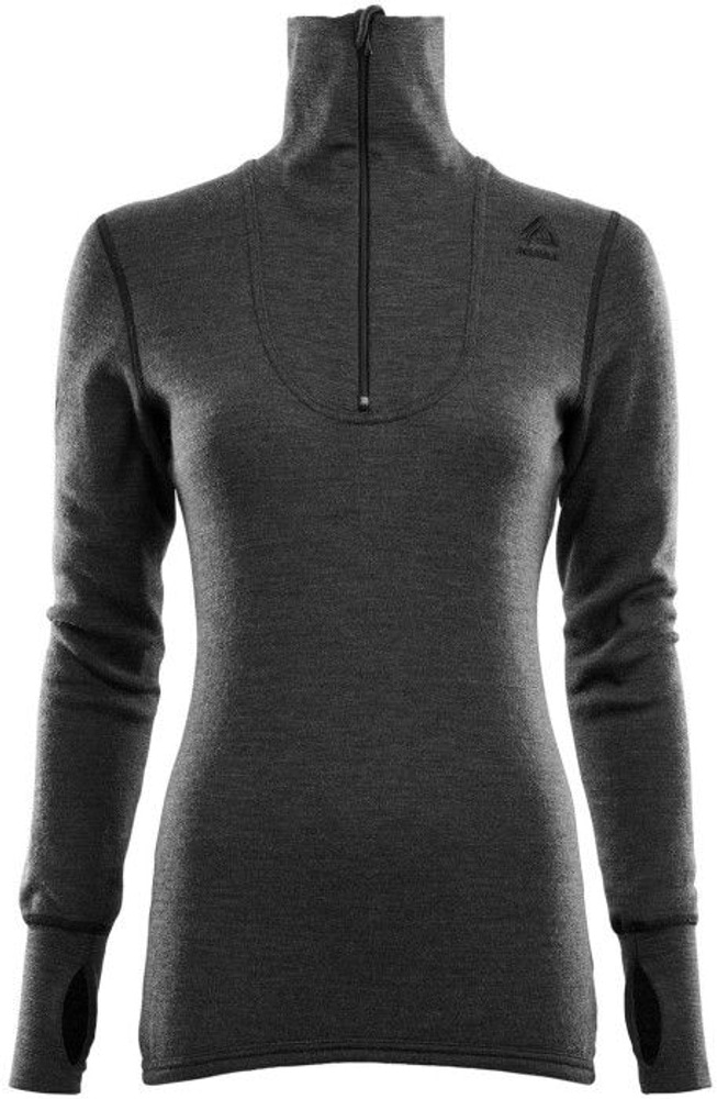productImage: Aclima DoubleWool Polo Shirt Zip Woman Marengo/Jet Black