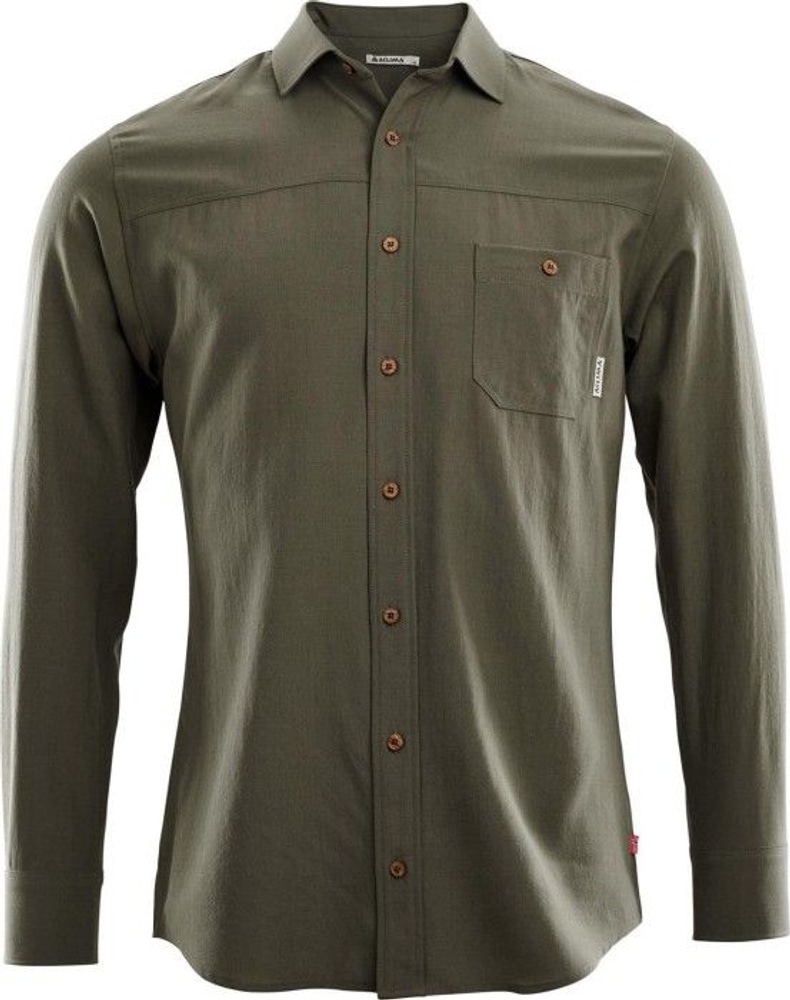 productImage: Woven Wool Shirt Man Ranger Green