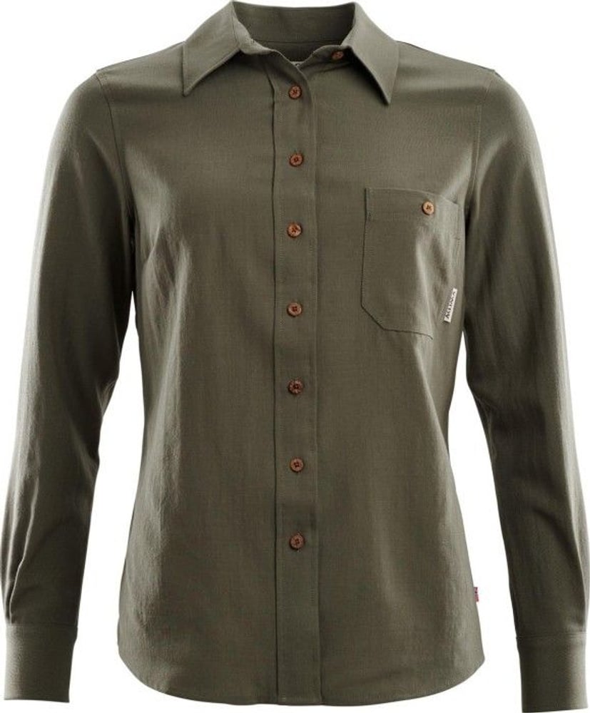productImage: Woven Wool Shirt Woman Ranger Green