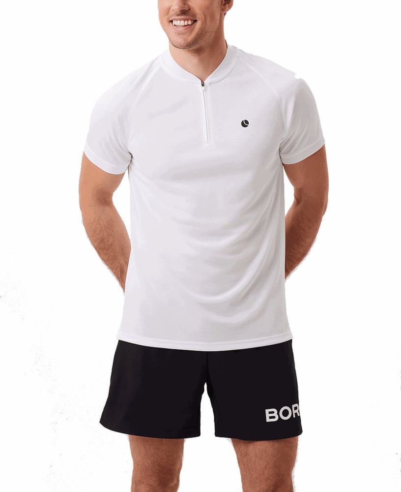Ace Performance Zip Polo Brilliant White, view: 1