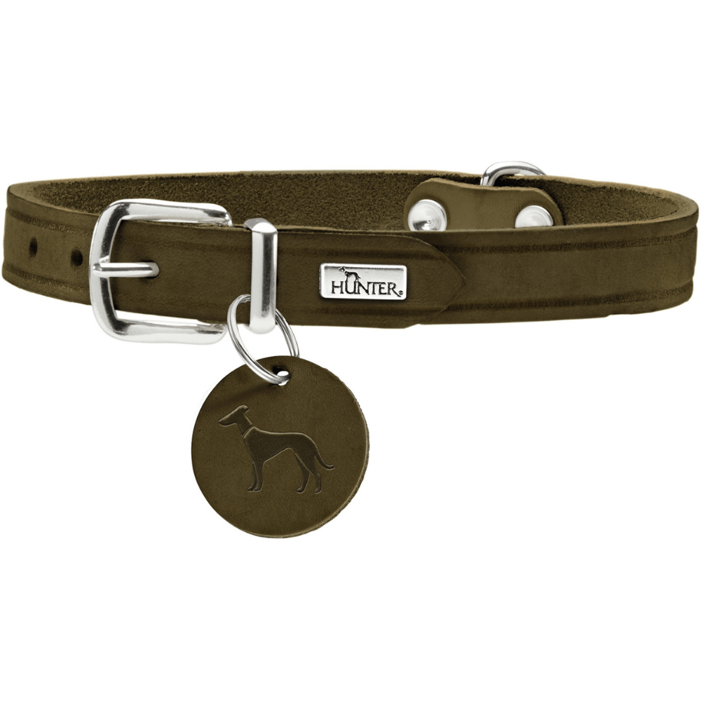 productImage: Collar Aalborg 47/S-M Leather Olive Green