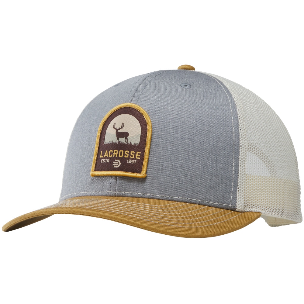 productImage: Booner Mulie Trucker Heather Gray /Amber