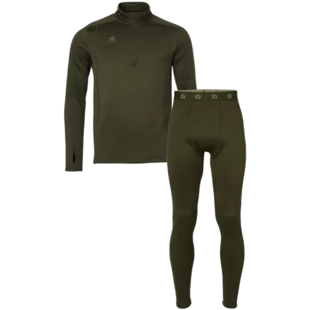 Herre ThermoDry Mellomlag Fleece-sett Night Green, view: 1