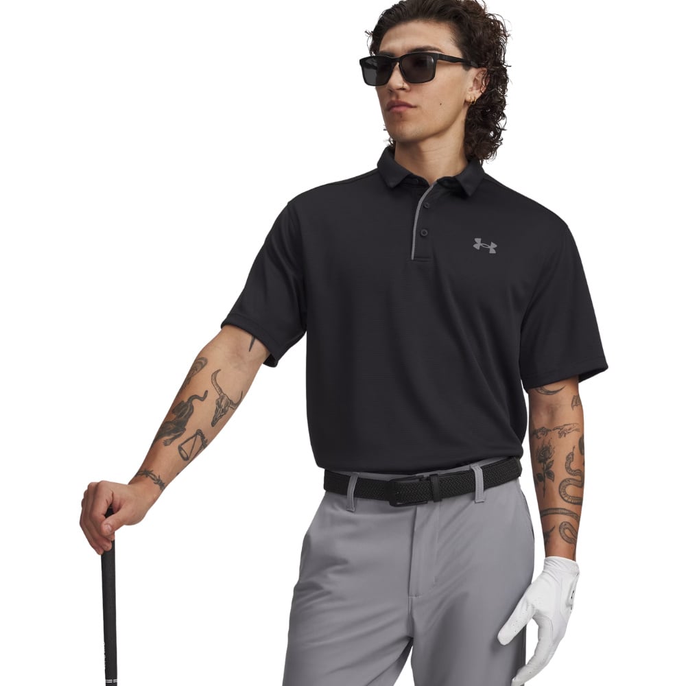UA Tech M's Polo Black, view: 1