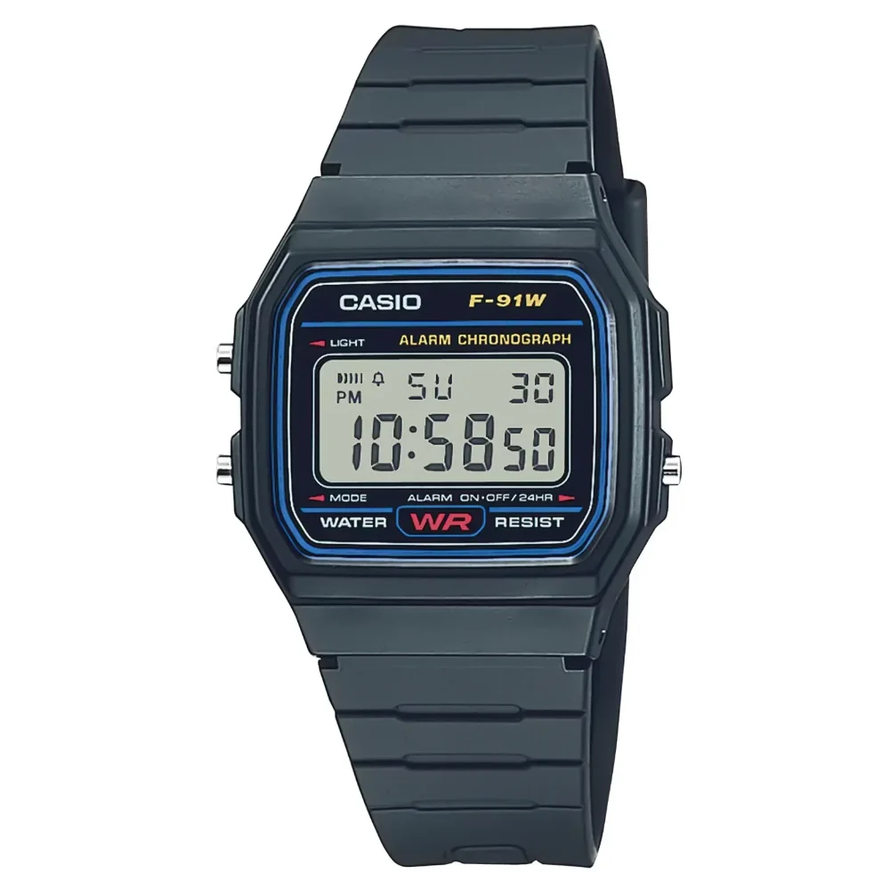 M's Timeless Collection F-91W-1Yeg Black, view: 1