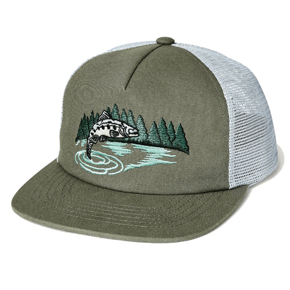 productImage: Trout Trucker Mesh Cap Dusty Pine
