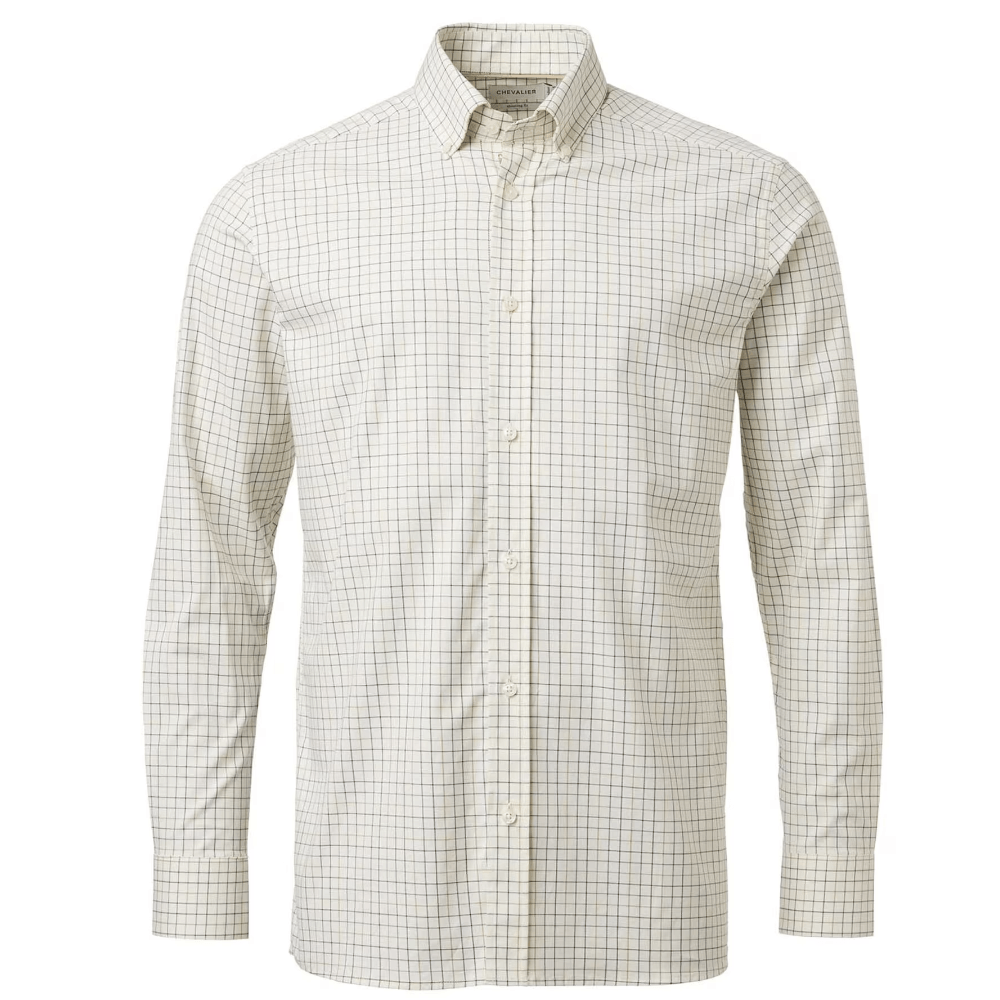 Baron Shooting Fit Stretch Shirt Men Stormy Blue Tattersall, view: 1