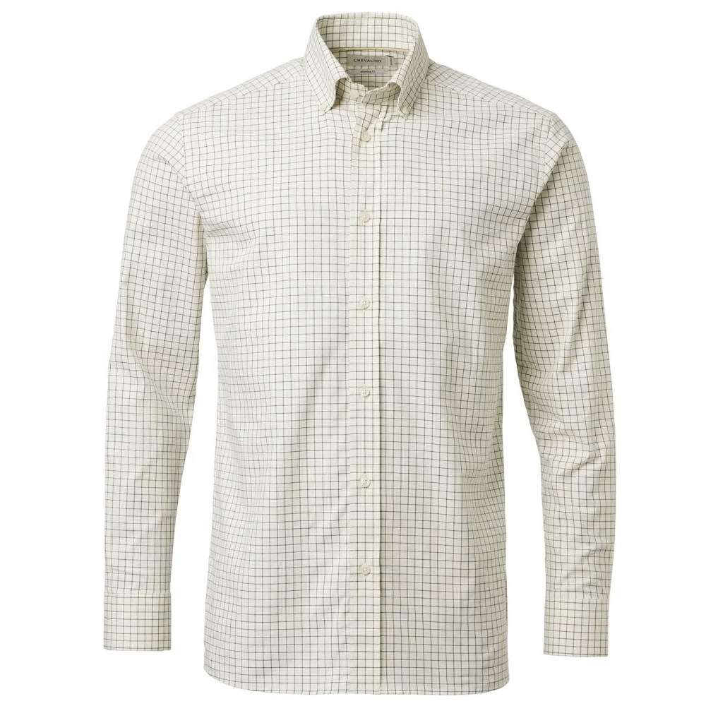 Baron Shooting Fit Stretch Shirt Men Highland Green Tattersall, view: 1