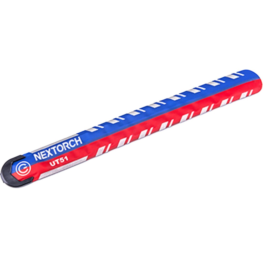 productImage: UT51L Blinkende Armbånd 150 mAh Oppladbart Rød/Blå 458×38×10 mm