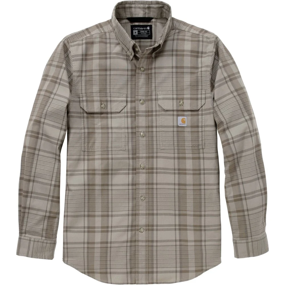 M's Fort Loose LS Plaid Shirt Gray Dunes, view: 1