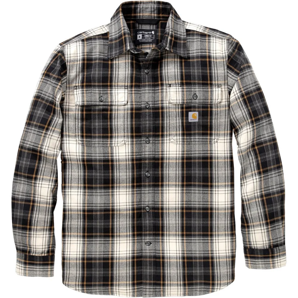 M's Hubbard Loose LS Plaid Shirt Black, view: 1