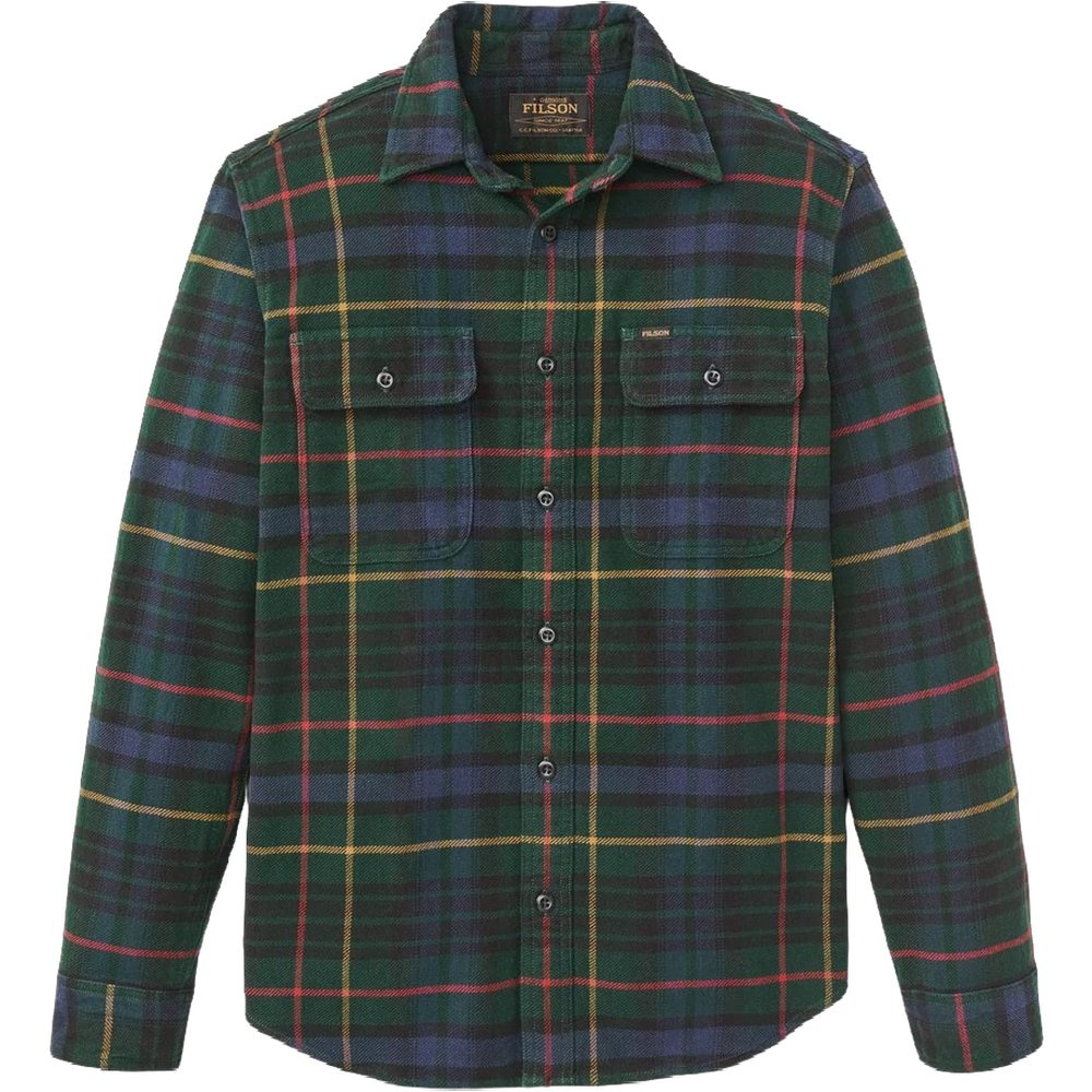 Vintage Flannel Work Shirt Green / Navy Plaid, view: 1
