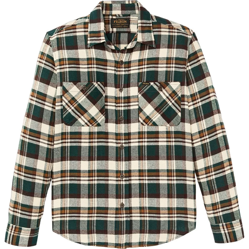 The Rangeland Flannel Shirt Green / Bronze Plaid, view: 1